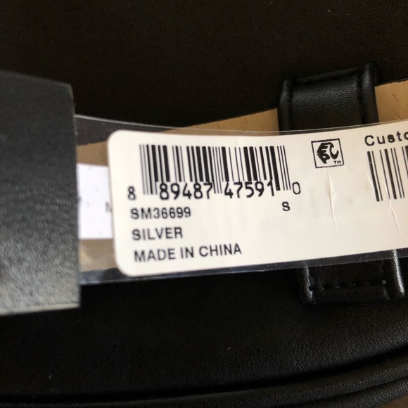 Steve Madden Silver Metallic Lace Belt Bag Small - Picture 3 of 4